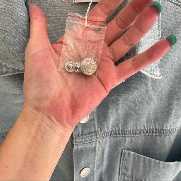 Tamnoon Denim.. Short Sleeve Short Romper, NWT Size M - Picture 13 of 13